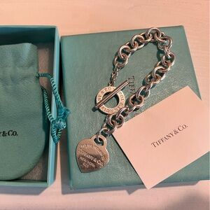 Tiffany Heart Tag Toggle Bracelet. Authentic with tag in excellent condition!